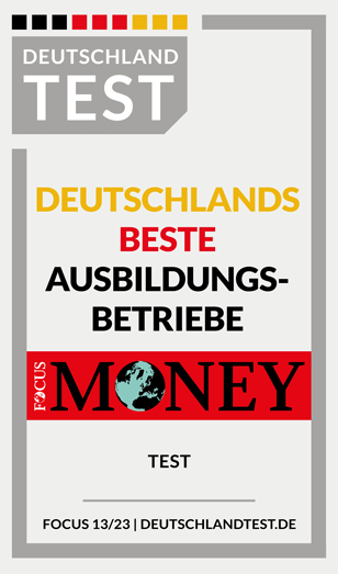 Wir freuen uns, wiederholt zu Deutschlands besten Ausbildungsbetrieben (FOCUS Money) zu gehören.