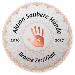 Bronze-Zertifikat Aktion saubere Hände